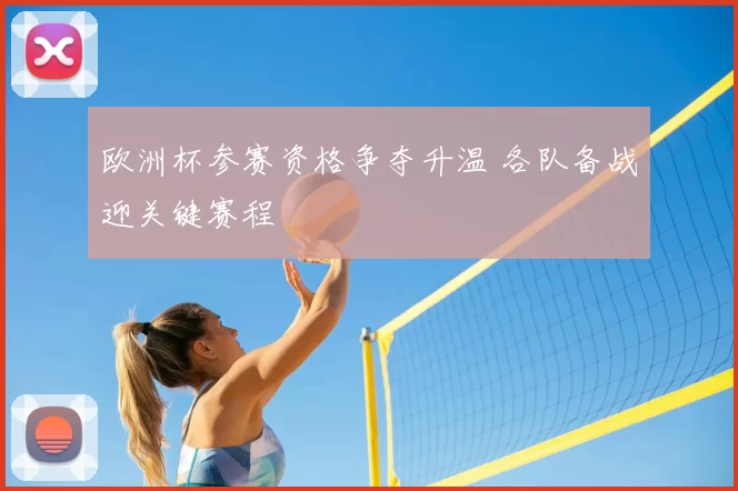 欧洲杯参赛资格争夺升温 各队备战迎关键赛程